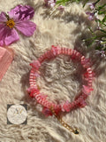 Pink Blushing Blossom | Double-Strand Floral Bracelet