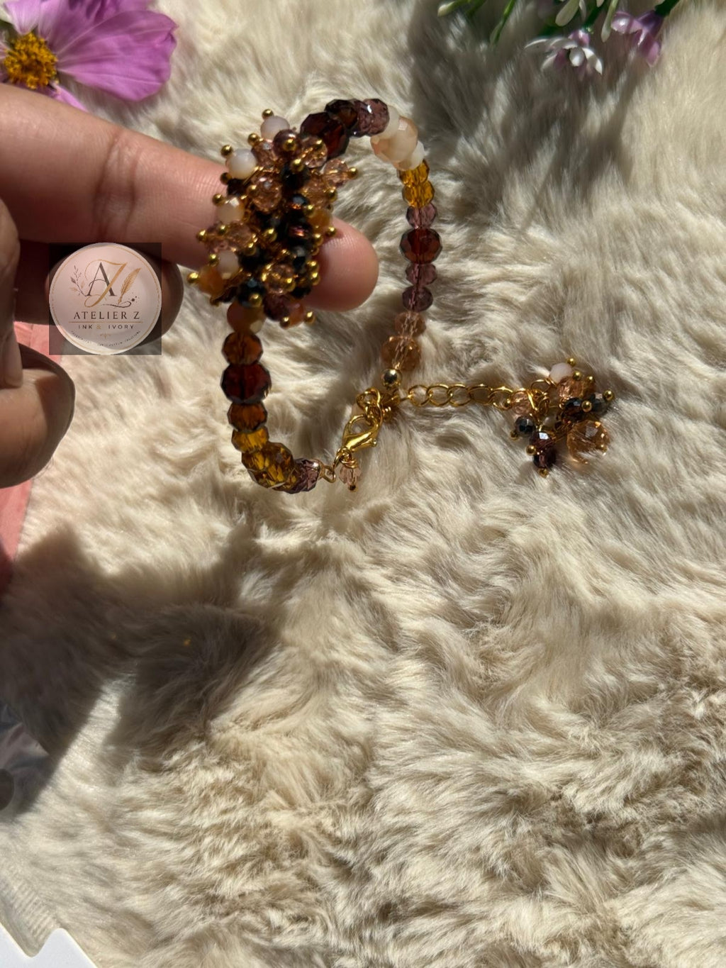 Caramel Cuddle | Cluster Bead Bracelet