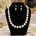 Royal Ivory Moonlight | Pearl Necklace & Earrings Set