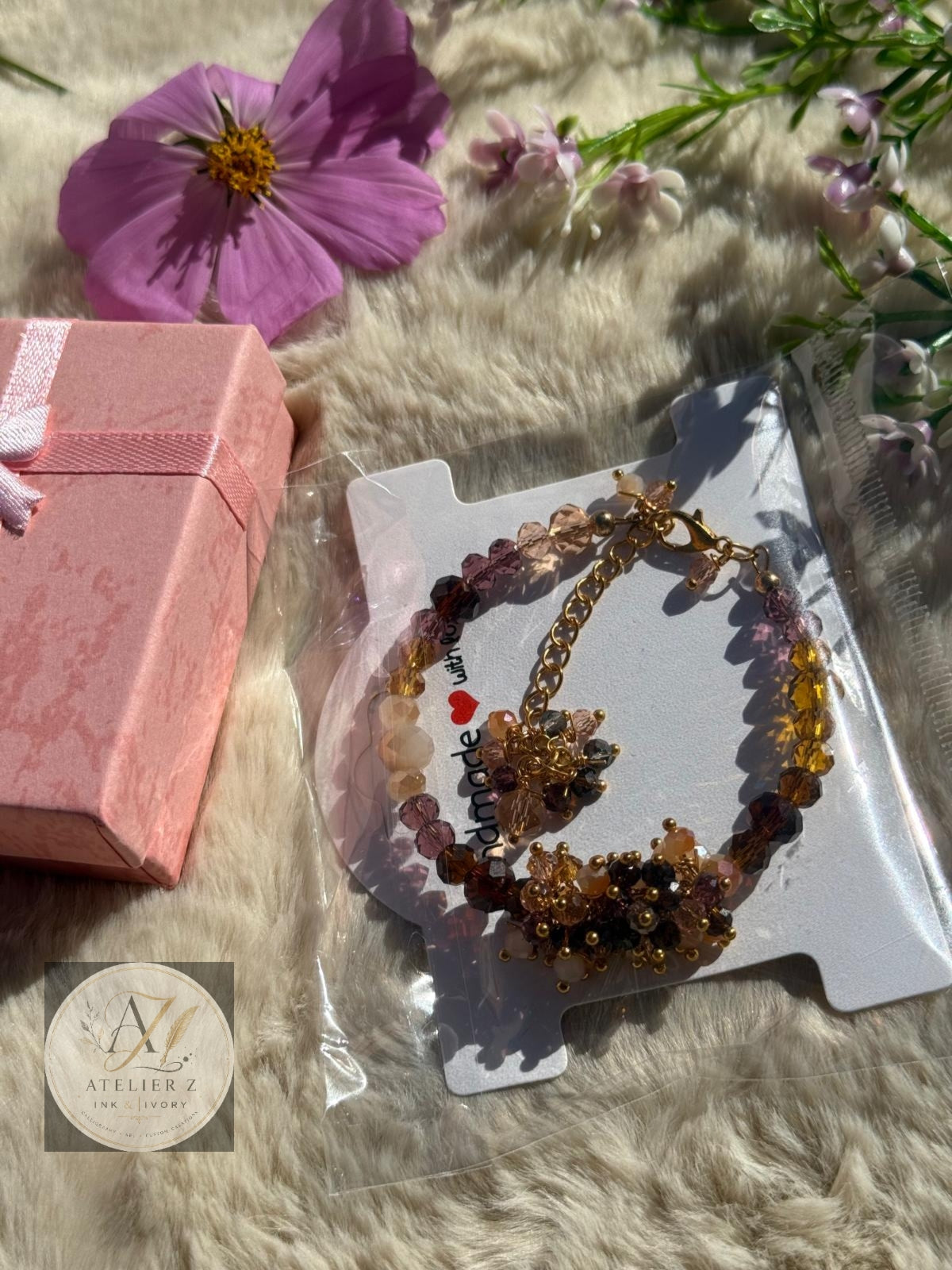 Caramel Cuddle | Cluster Bead Bracelet